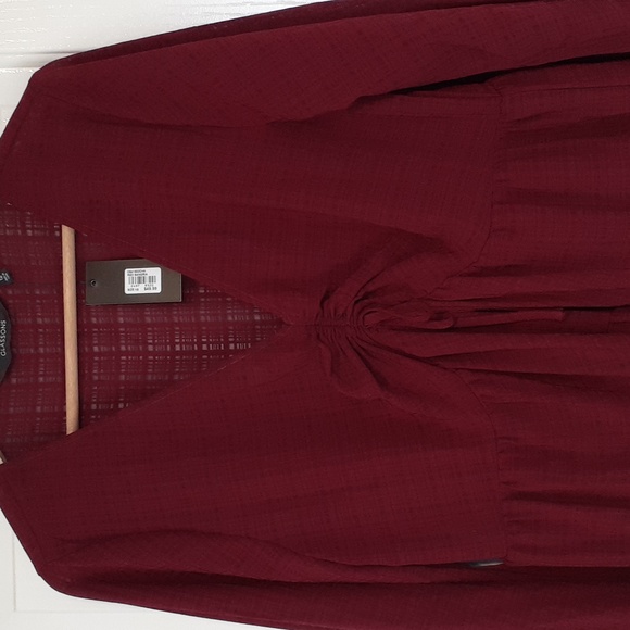 BNWT Glassons sz 12 maroon red long sleeve dress - Picture 4 of 10
